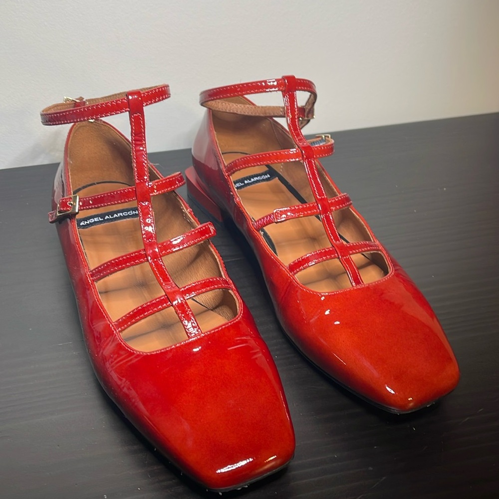 Angel Alarcon T strap red Mary Jane. Size 38.